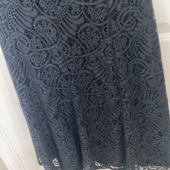 Liz Claiborne Black Lace / Crochet Knit Dress - Picture 4 of 15